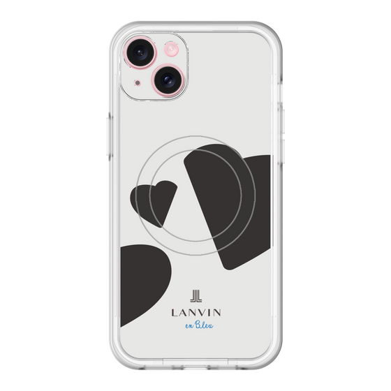 スリムプロテクションプレミアムケース with MagSafe［ LANVIN en Bleu Hearts Black - ランバン ハート ブラック ］