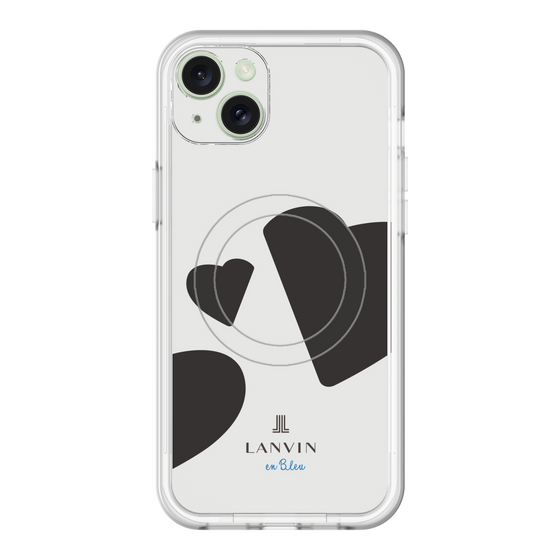 スリムプロテクションプレミアムケース with MagSafe［ LANVIN en Bleu Hearts Black - ランバン ハート ブラック ］