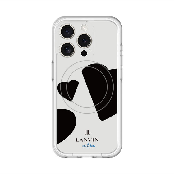 スリムプロテクションプレミアムケース with MagSafe［ LANVIN en Bleu Hearts Black - ランバン ハート ブラック ］