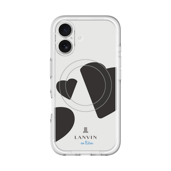 スリムプロテクションプレミアムケース with MagSafe［ LANVIN en Bleu Hearts Black - ランバン ハート ブラック ］