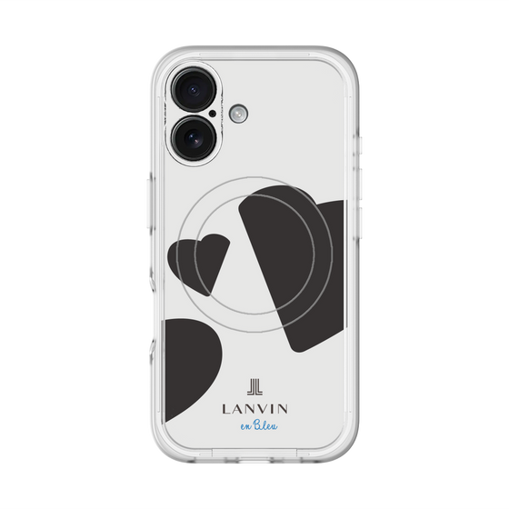 スリムプロテクションプレミアムケース with MagSafe［ LANVIN en Bleu Hearts Black - ランバン ハート ブラック ］