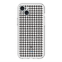 スリムプロテクションプレミアムケース with MagSafe［ Houndstooth Pattern Black with LANVIN en Bleu logo- ランバン 千鳥格子柄 ブラック ］