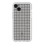スリムプロテクションプレミアムケース with MagSafe［ Houndstooth Pattern Black with LANVIN en Bleu logo- ランバン 千鳥格子柄 ブラック ］