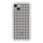 スリムプロテクションプレミアムケース with MagSafe［ Houndstooth Pattern Black with LANVIN en Bleu logo- ランバン 千鳥格子柄 ブラック ］
