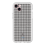スリムプロテクションプレミアムケース with MagSafe［ Houndstooth Pattern Black with LANVIN en Bleu logo- ランバン 千鳥格子柄 ブラック ］