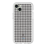 スリムプロテクションプレミアムケース with MagSafe［ Houndstooth Pattern Black with LANVIN en Bleu logo- ランバン 千鳥格子柄 ブラック ］