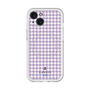 スリムプロテクションプレミアムケース with MagSafe［ Houndstooth Pattern Purple -with LANVIN en Bleu logo ランバン 千鳥格子柄 パープル ］