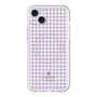 スリムプロテクションプレミアムケース with MagSafe［ Houndstooth Pattern Purple -with LANVIN en Bleu logo ランバン 千鳥格子柄 パープル ］