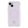 スリムプロテクションプレミアムケース with MagSafe［ Houndstooth Pattern Purple -with LANVIN en Bleu logo ランバン 千鳥格子柄 パープル ］