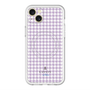 スリムプロテクションプレミアムケース with MagSafe［ Houndstooth Pattern Purple -with LANVIN en Bleu logo ランバン 千鳥格子柄 パープル ］