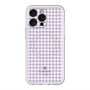 スリムプロテクションプレミアムケース with MagSafe［ Houndstooth Pattern Purple -with LANVIN en Bleu logo ランバン 千鳥格子柄 パープル ］