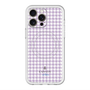 スリムプロテクションプレミアムケース with MagSafe［ Houndstooth Pattern Purple -with LANVIN en Bleu logo ランバン 千鳥格子柄 パープル ］