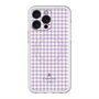 スリムプロテクションプレミアムケース with MagSafe［ Houndstooth Pattern Purple -with LANVIN en Bleu logo ランバン 千鳥格子柄 パープル ］
