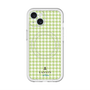スリムプロテクションプレミアムケース with MagSafe［ Houndstooth Pattern Green with LANVIN en Bleu logo- ランバン 千鳥格子柄 グリーン ］