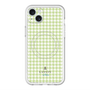 スリムプロテクションプレミアムケース with MagSafe［ Houndstooth Pattern Green with LANVIN en Bleu logo- ランバン 千鳥格子柄 グリーン ］