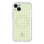 スリムプロテクションプレミアムケース with MagSafe［ Houndstooth Pattern Green with LANVIN en Bleu logo- ランバン 千鳥格子柄 グリーン ］