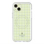 スリムプロテクションプレミアムケース with MagSafe［ Houndstooth Pattern Green with LANVIN en Bleu logo- ランバン 千鳥格子柄 グリーン ］