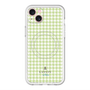 スリムプロテクションプレミアムケース with MagSafe［ Houndstooth Pattern Green with LANVIN en Bleu logo- ランバン 千鳥格子柄 グリーン ］