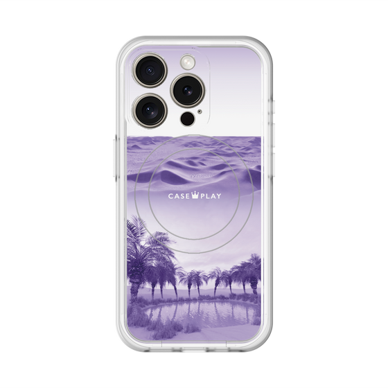 スリムプロテクションプレミアムケース with MagSafe［ Oasis & Desert - オアシス & 砂漠 ］