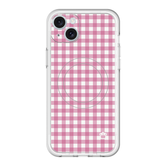 スリムプロテクションプレミアムケース with MagSafe［ Checkered Pink - ギンガムチェック ピンク ］
