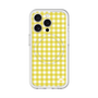 スリムプロテクションプレミアムケース with MagSafe［ Checkered Yellow - ギンガムチェック イエロー ］