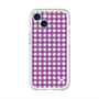スリムプロテクションプレミアムケース with MagSafe［ Checkered Purple - ギンガムチェック パープル ］