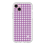スリムプロテクションプレミアムケース with MagSafe［ Checkered Purple - ギンガムチェック パープル ］