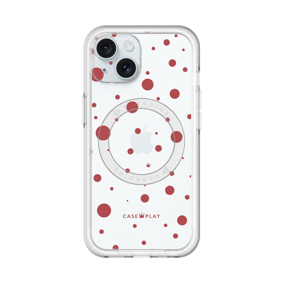 スリムプロテクションプレミアムケース with MagSafe［ Dippin dots Red - ディッピンドッツ レッド ］