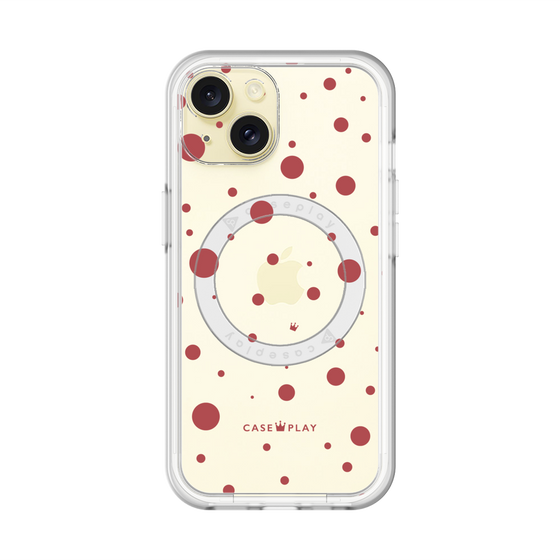 スリムプロテクションプレミアムケース with MagSafe［ Dippin dots Red - ディッピンドッツ レッド ］
