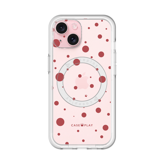 スリムプロテクションプレミアムケース with MagSafe［ Dippin dots Red - ディッピンドッツ レッド ］