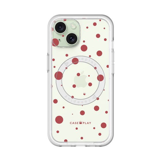 スリムプロテクションプレミアムケース with MagSafe［ Dippin dots Red - ディッピンドッツ レッド ］