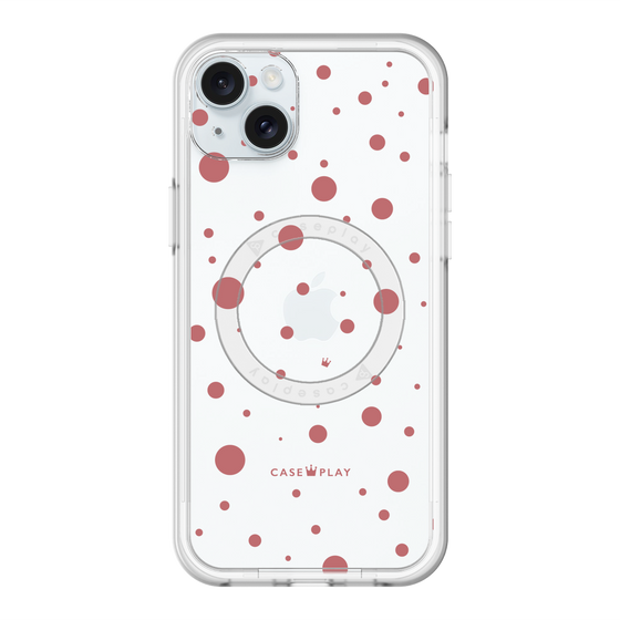 スリムプロテクションプレミアムケース with MagSafe［ Dippin dots Red - ディッピンドッツ レッド ］