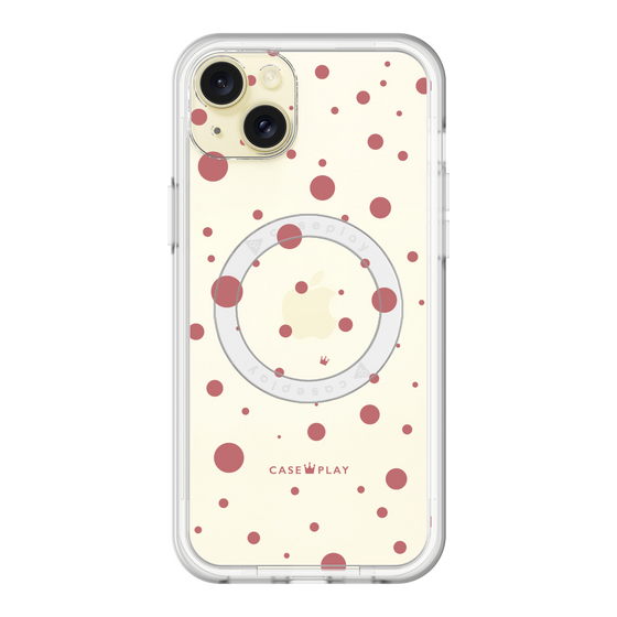 スリムプロテクションプレミアムケース with MagSafe［ Dippin dots Red - ディッピンドッツ レッド ］