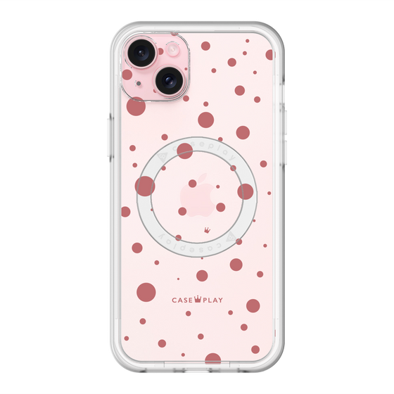 スリムプロテクションプレミアムケース with MagSafe［ Dippin dots Red - ディッピンドッツ レッド ］