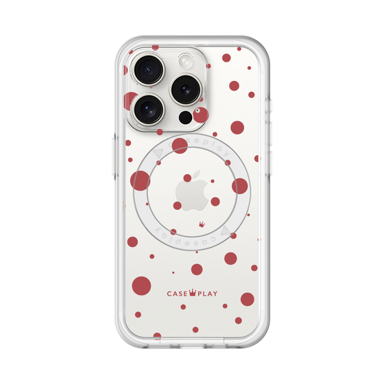 スリムプロテクションプレミアムケース with MagSafe［ Dippin dots Red - ディッピンドッツ レッド ］