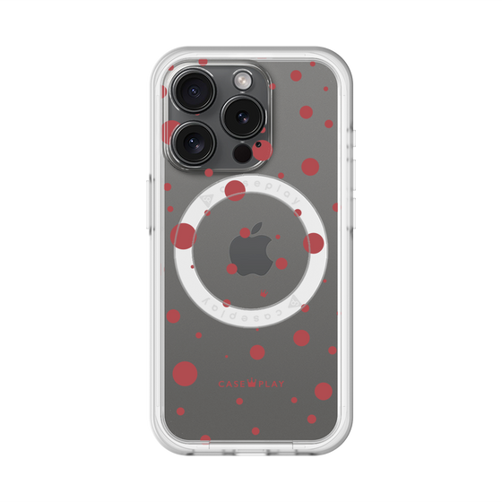 スリムプロテクションプレミアムケース with MagSafe［ Dippin dots Red - ディッピンドッツ レッド ］