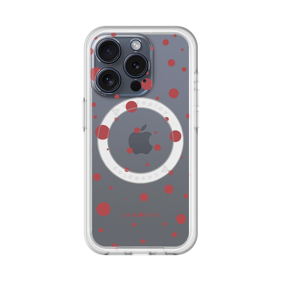 スリムプロテクションプレミアムケース with MagSafe［ Dippin dots Red - ディッピンドッツ レッド ］