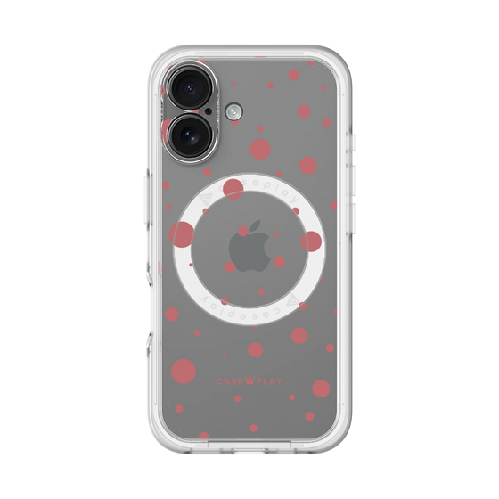 スリムプロテクションプレミアムケース with MagSafe［ Dippin dots Red - ディッピンドッツ レッド ］