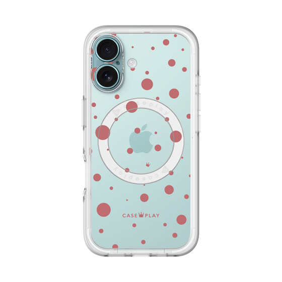 スリムプロテクションプレミアムケース with MagSafe［ Dippin dots Red - ディッピンドッツ レッド ］