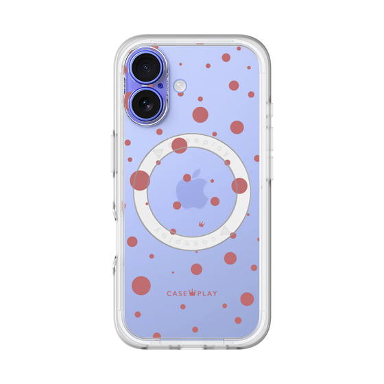 スリムプロテクションプレミアムケース with MagSafe［ Dippin dots Red - ディッピンドッツ レッド ］