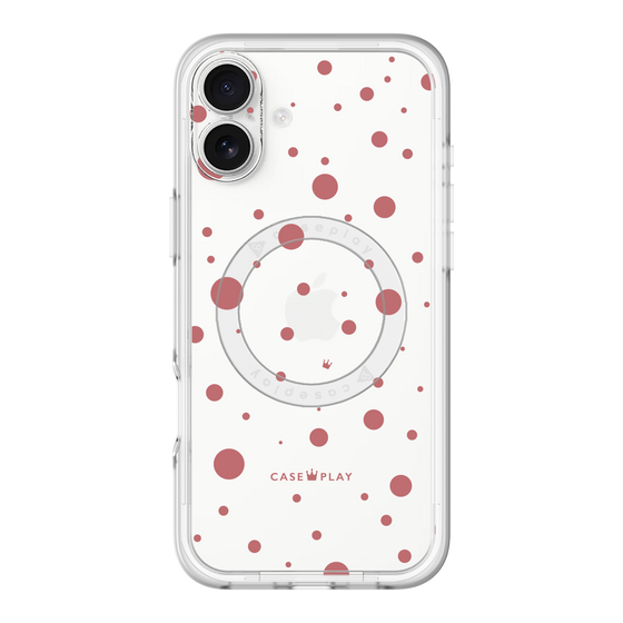スリムプロテクションプレミアムケース with MagSafe［ Dippin dots Red - ディッピンドッツ レッド ］