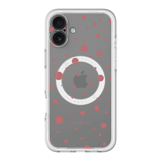 スリムプロテクションプレミアムケース with MagSafe［ Dippin dots Red - ディッピンドッツ レッド ］