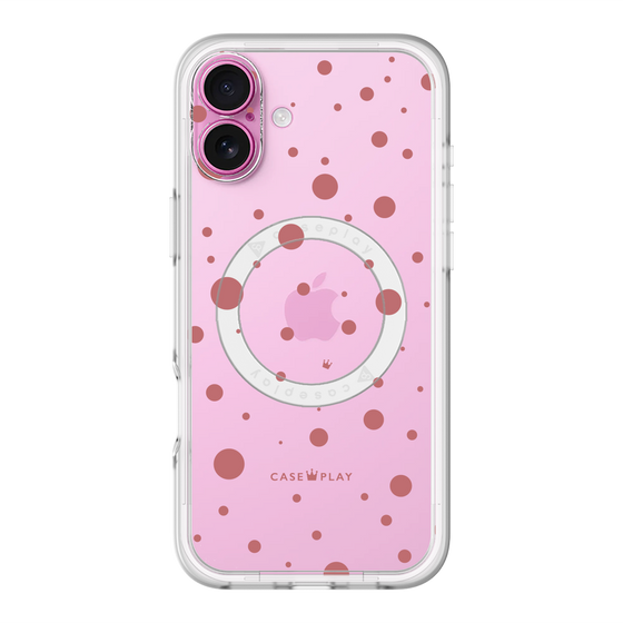 スリムプロテクションプレミアムケース with MagSafe［ Dippin dots Red - ディッピンドッツ レッド ］