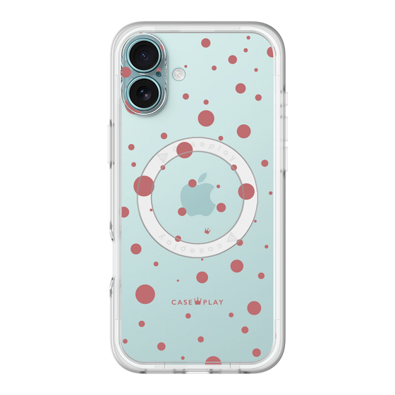 スリムプロテクションプレミアムケース with MagSafe［ Dippin dots Red - ディッピンドッツ レッド ］