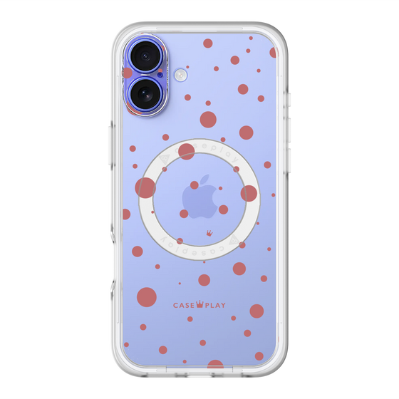 スリムプロテクションプレミアムケース with MagSafe［ Dippin dots Red - ディッピンドッツ レッド ］
