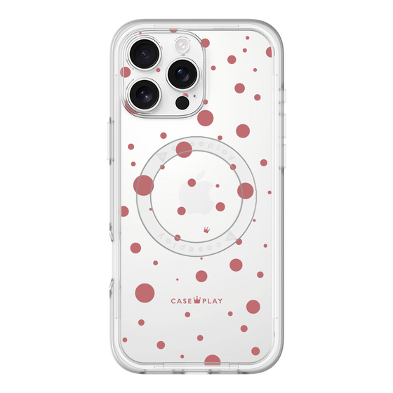 スリムプロテクションプレミアムケース with MagSafe［ Dippin dots Red - ディッピンドッツ レッド ］