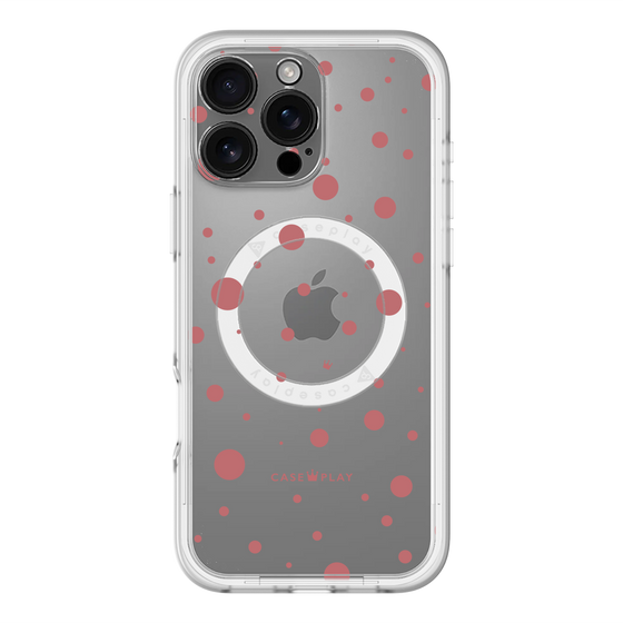 スリムプロテクションプレミアムケース with MagSafe［ Dippin dots Red - ディッピンドッツ レッド ］