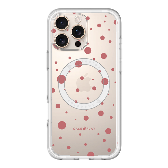 スリムプロテクションプレミアムケース with MagSafe［ Dippin dots Red - ディッピンドッツ レッド ］