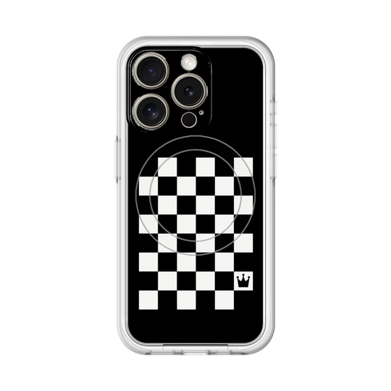 スリムプロテクションプレミアムケース with MagSafe［ Racing checkered flag - レーシングチェッカーフラッグ ］