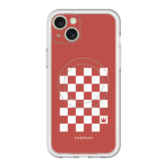 スリムプロテクションプレミアムケース with MagSafe［ Racing checkered flag Red - レーシングチェッカーフラッグ レッド ］